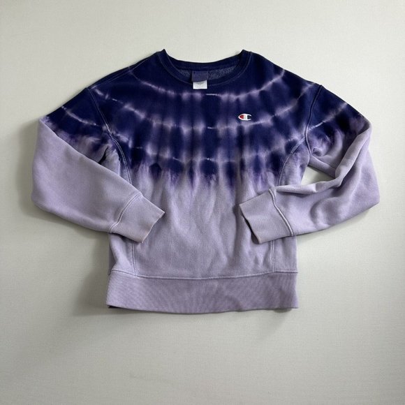 Vintage‎ Champion Reverse Weave Purple Tye Women’s Sweatshirt Size XS - Picture 1 of 10